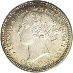 Victoria 10 Cents 1882H, KM3, MS63 PCGS, a choice, orig 