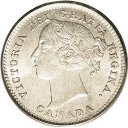 Victoria 10 Cents 1885, KM3, MS64 PCGS, full frosty whi