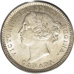 Victoria 10 Cents 1886 Small 6, KM3, MS62 PCGS, a fully 