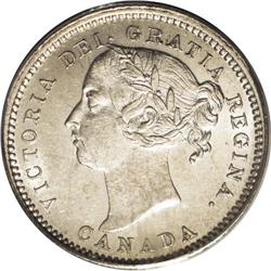 Victoria 10 Cents 1887, KM3, MS61 PCGS, a nice lustrous 