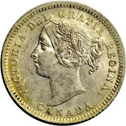 Victoria 10 Cents 1888, KM3, MS64 ICCS, full mint brill 