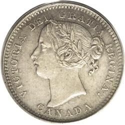 Victoria 10 Cents 1893 Round Top 3, KM3, AU53 PCGS Belz