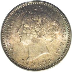 Victoria 10 Cents 1901, KM3, MS65 PCGS, incredibly shar 