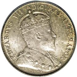 Edward VII 10 Cents 1906, KM10, MS64 PCGS, soft gray-go 