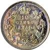 Image 2 : Edward VII 10 Cents 1908, KM10, MS65 ICCS, deep slate g 