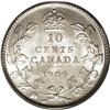 Image 2 : Edward VII 10 Cents 1909 Victorian Leaves, KM10, MS64 P 