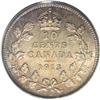 Image 2 : George V 10 Cents 1913 Small Leaves, KM23, MS64 PCGS, b 