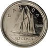 Image 2 : Elizabeth II 10 Cents 2000P, KM183b, MS64 ICCS, rare va 