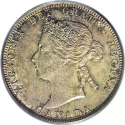 Victoria 25 Cents 1870, Obverse 1, KM5, MS64 PCGS. Shar 