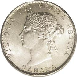 Victoria 25 Cents 1871-H, KM5, MS64 PCGS. 