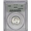 Image 3 : Victoria 25 Cents 1889, KM5, MS63 PCGS/ICCS. Fully stru 