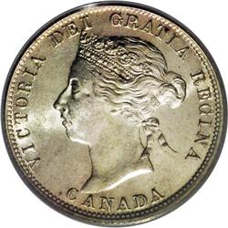 Victoria 25 Cents 1900, KM5, MS63 PCGS. Brilliant and w 