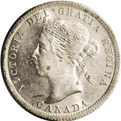 Victoria 25 Cents 1901, KM5, MS63 ICCS. Fully struck wi 