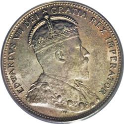 Edward VII 25 Cents 1902, KM11, MS64 PCGS. This first-y 