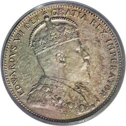 Edward VII 25 Cents 1902H, KM11, MS64 PCGS. Argent-gray 