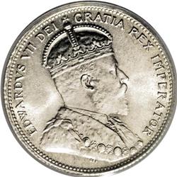 Edward VII 25 Cents 1903, KM11, MS65 PCGS. Shimmering w 