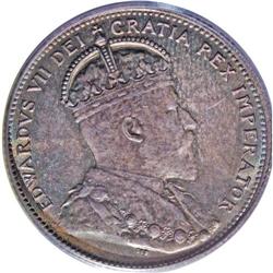 Edward VII 25 Cents 1905, KM11, MS64 PCGS. Superbly ton 