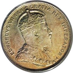 Edward VII 25 Cents 1906 Small Crown, Ex: Belzberg Coll 