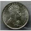 Image 3 : Edward VII 25 Cents 1907, KM11, MS63 ICCS. Fully brilli 