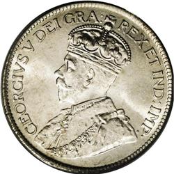 George V 25 Cents 1915, Ex: Belzberg Collection, KM24, 