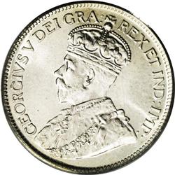 George V 25 Cents 1927, KM24a, MS64 PCGS. Lustrous near 