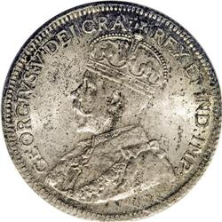 George V 25 Cents 1929, KM24a, MS63 ICCS. Nicely struck 