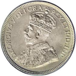 George V 25 Cents 1932, KM24a, MS64 ICCS. Bright luster 