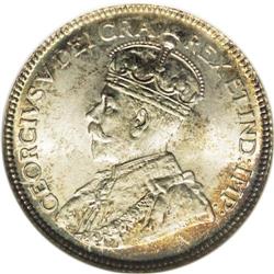 George V 25 Cents 1936, Ex: John Jay Pittman Collection 