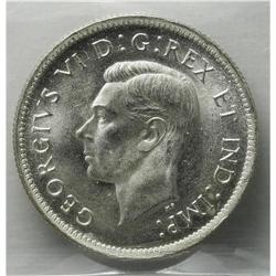 George VI 25 Cents 1939, KM35, MS65 ICCS. Nicely struck 