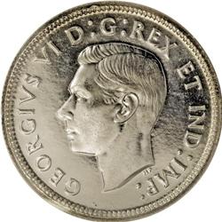 George VI 25 Cents 1945, KM35, MS66 Cameo ICCS. Brillia 