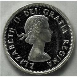 Elizabeth II 25 Cents 1953 Shoulder Fold,, KM52, Proofl 