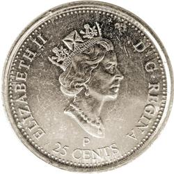 Elizabeth II 25 Cents 2000 "P", Choice BU. Brilliant wi 