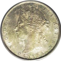 Victoria 50 Cents 1871, KM6, MS63 PCGS. Superbly struck 