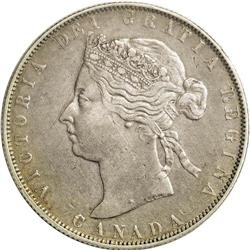 Victoria 50 Cents 1881H, KM6, XF with light scratches i 