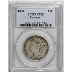 Victoria 50 Cents 1898, KM6, VF25 PCGS. A nice, evenly 
