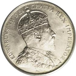 Edward VII 50 Cents 1903H, KM12, MS63 PCGS. Fully brill 