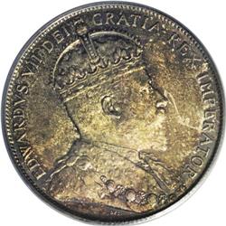 Edward VII 50 Cents 1908, Ex: Norweb Collection, KM12, 