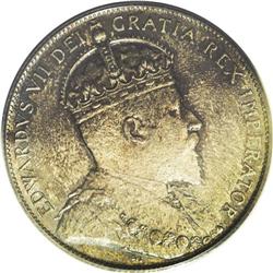 Edward VII 50 Cents 1908, KM12, MS67 PCGS. Near-flawles 