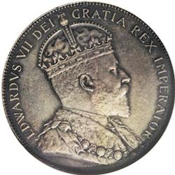 Edward VII 50 Cents 1908, KM12, Specimen 61 NGC. Gray-b 