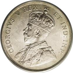 George V 50 Cents 1911, KM19, MS64 PCGS. Fully lustrous 