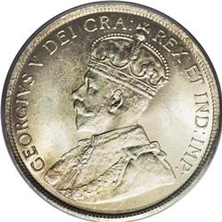 George V 50 Cents 1916, KM25, MS64 PCGS. Fully lustrou 