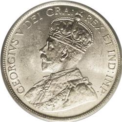 George V 50 Cents 1918, KM25, MS64 PCGS. Brilliant and 