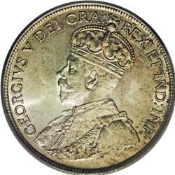 George V 50 Cents 1919, KM25, MS63 PCGS. Glistening lus 