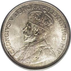 George V 50 Cents 1921, Ex: John Jay Pittman Collection 