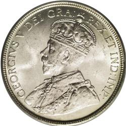 George V 50 Cents 1929, Ex: Belzberg Collection, KM25a, 