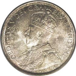 George V 50 Cents 1934, Ex: Norweb, Belzberg Collection