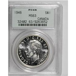 George VI Dollar 1946, KM37, MS63 PCGS, fully brilliant 