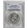 Image 1 : George VI Dollar 1947 Maple Leaf, KM37, MS63 PCGS, full 