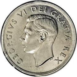 George VI Dollar 1948, KM46, nice AU, fully lustrous an 