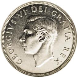 George VI Dollar 1948, KM46, AU58 NGC, an attractive co 